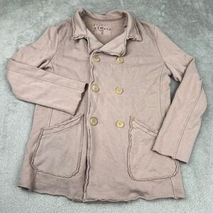 NEW‎ Frank & Eileen XS 100% Cotton Taupe Beige Belfast Double Breasted Coat USA